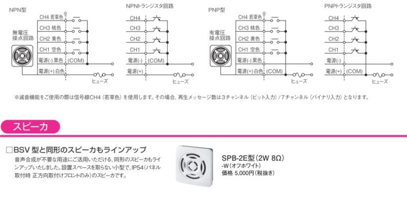 BSV-L 薄型MP3再生報知器 《音声合成》《電子音》 | 竹中電業株式会社