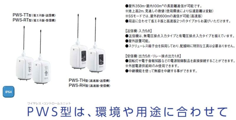パトライト ワイアレスコントロールユニット高速版送信機タイプ白 PWSTTNW 通販